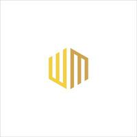 Initial letter wm logo or mw logo vector design template