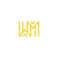 inicial letra wm logo o mw logo vector diseño modelo