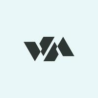 Initial letter wm logo or mw logo vector design template