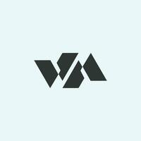 Initial letter wm logo or mw logo vector design template