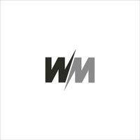 Initial letter wm logo or mw logo vector design template