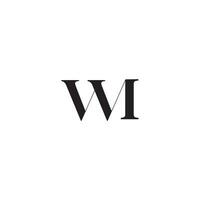 inicial letra wm logo o mw logo vector diseño modelo
