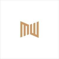 Initial letter wm logo or mw logo vector design template