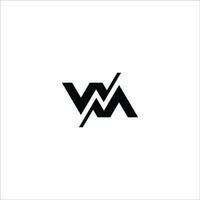 Initial letter wm logo or mw logo vector design template