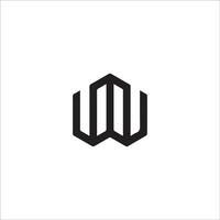 Initial letter wm logo or mw logo vector design template