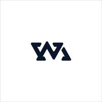 Initial letter wm logo or mw logo vector design template