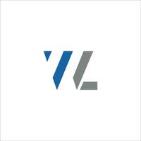 Initial letter wl logo or lw logo vector design template