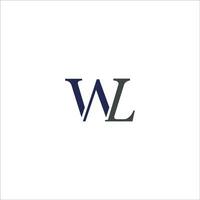 inicial letra wl logo o lw logo vector diseño modelo