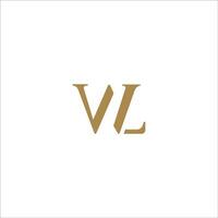 Initial letter wl logo or lw logo vector design template