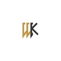alfabeto letras iniciales monograma logo kw, wk, k y w vector