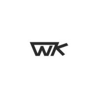 alfabeto letras iniciales monograma logo kw, wk, k y w vector