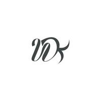 Alphabet letters Initials Monogram logo KW, WK, K and W vector