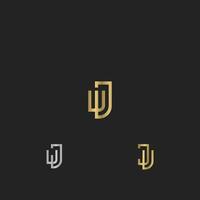 JW, WJ, J AND W Abstract initial monogram letter alphabet logo design vector