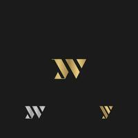 JW, WJ, J AND W Abstract initial monogram letter alphabet logo design vector