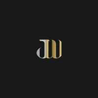 JW, WJ, J AND W Abstract initial monogram letter alphabet logo design vector