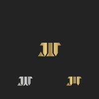 JW, WJ, J AND W Abstract initial monogram letter alphabet logo design vector