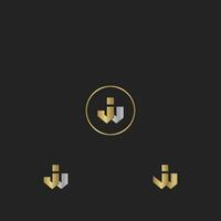 JW, WJ, J AND W Abstract initial monogram letter alphabet logo design vector