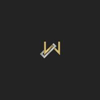 JW, WJ, J AND W Abstract initial monogram letter alphabet logo design vector