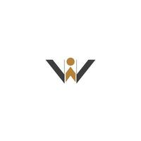 Alphabet letters Initials Monogram logo IW, WI, W and I vector
