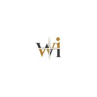 Alphabet letters Initials Monogram logo IW, WI, W and I vector