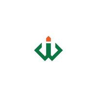 Alphabet letters Initials Monogram logo IW, WI, W and I vector