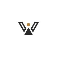 alfabeto letras iniciales monograma logo iw, wi, wy i vector