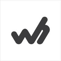 Initial letter wh logo or hw logo vector design template