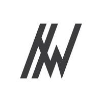 Initial letter wh logo or hw logo vector design template