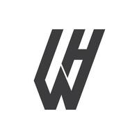 Initial letter wh logo or hw logo vector design template