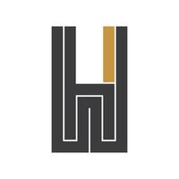 Initial letter wh logo or hw logo vector design template