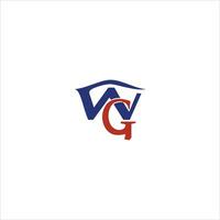 Initial letter wg logo or gw logo vector design template
