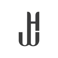 inicial letra wh logo o hw logo vector diseño modelo