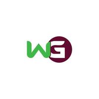 inicial letra wg logo o gw logo vector diseño modelo