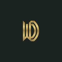 Alphabet Initials logo DW, WD, D and W vector