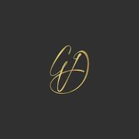 Alphabet Initials logo DW, WD, D and W vector