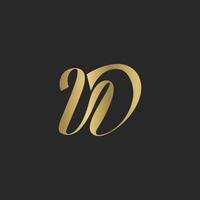Alphabet Initials logo DW, WD, D and W vector