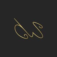 Alphabet Initials logo DW, WD, D and W vector