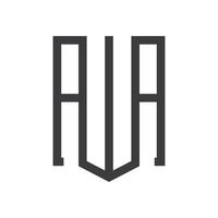 letras del alfabeto iniciales monograma logo aw, wa, w y a vector