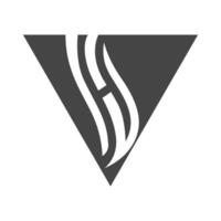 Alphabet letters Initials Monogram logo HV, VH, H and V vector