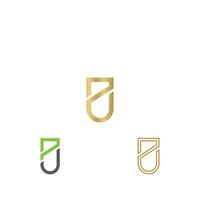 PU, UP, P AND U Abstract initial monogram letter alphabet logo design vector