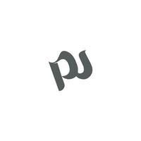 PU, UP, P AND U Abstract initial monogram letter alphabet logo design vector