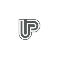 PU, UP, P AND U Abstract initial monogram letter alphabet logo design vector