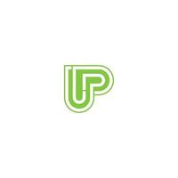 PU, UP, P AND U Abstract initial monogram letter alphabet logo design vector