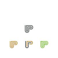 PU, UP, P AND U Abstract initial monogram letter alphabet logo design vector