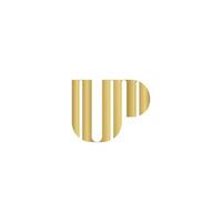 PU, UP, P AND U Abstract initial monogram letter alphabet logo design vector