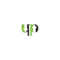 PU, UP, P AND U Abstract initial monogram letter alphabet logo design vector