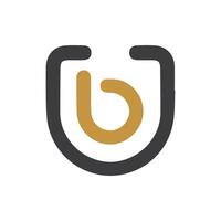 Initial letter ub logo or bu logo vector design template