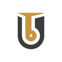 Initial letter ub logo or bu logo vector design template