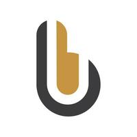 Initial letter ub logo or bu logo vector design template
