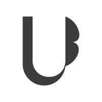 Initial letter ub logo or bu logo vector design template